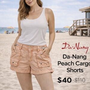 Coral Silk Blend Shorts